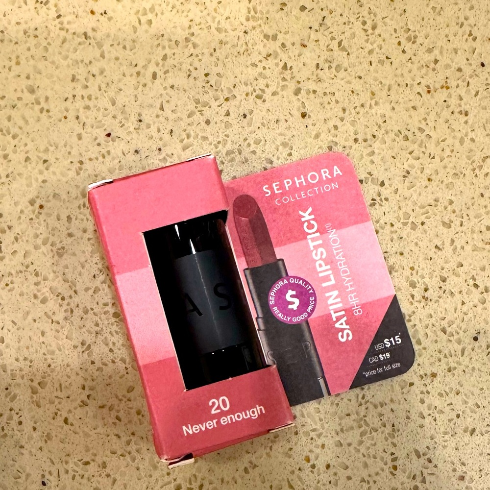 5/25✨satin lipstick color never enough Sephora